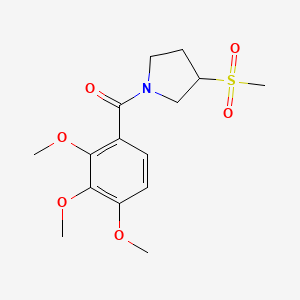 molecular formula C15H21NO6S B2758481 (3-(Methylsulfonyl)pyrrolidin-1-yl)(2,3,4-trimethoxyphenyl)methanone CAS No. 1706154-74-6