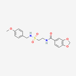 N-[2-[(4-methoxyphenyl)methylsulfamoyl]ethyl]-1,3-benzodioxole-5-carboxamide