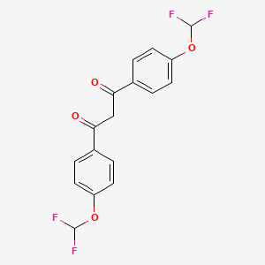 molecular formula C17H12F4O4 B2758487 1,3-Bis[4-(difluoromethoxy)phenyl]propane-1,3-dione CAS No. 832739-86-3