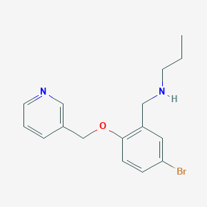 molecular formula C16H19BrN2O B275849 N-[5-bromo-2-(pyridin-3-ylmethoxy)benzyl]propan-1-amine 