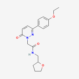 molecular formula C19H23N3O4 B2758502 2-(3-(4-ethoxyphenyl)-6-oxopyridazin-1(6H)-yl)-N-((tetrahydrofuran-2-yl)methyl)acetamide CAS No. 899990-10-4