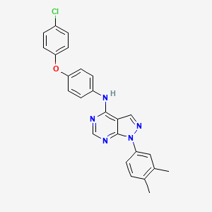 N-[4-(4-chlorophenoxy)phenyl]-1-(3,4-dimethylphenyl)-1H-pyrazolo[3,4-d]pyrimidin-4-amine