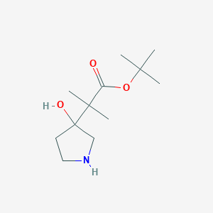 Tert-butyl 2-(3-hydroxypyrrolidin-3-yl)-2-methylpropanoate