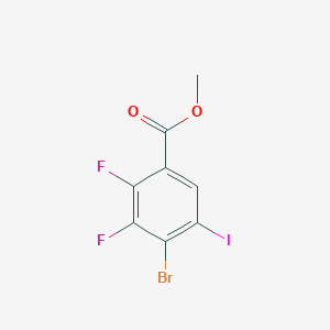 molecular formula C8H4BrF2IO2 B2758520 甲酸4-溴-2,3-二氟-5-碘苯酯 CAS No. 1878217-46-9