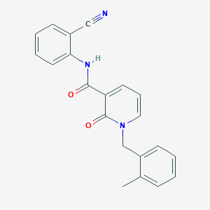 molecular formula C21H17N3O2 B2758523 N-(2-cyanophenyl)-1-(2-methylbenzyl)-2-oxo-1,2-dihydropyridine-3-carboxamide CAS No. 899947-75-2