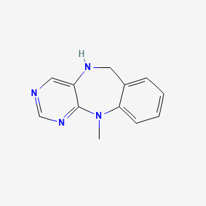 molecular formula C12H12N4 B2758527 2-Methyl-2,4,6,9-tetraazatricyclo[9.4.0.0,3,8]pentadeca-1(15),3,5,7,11,13-hexaene CAS No. 55149-89-8