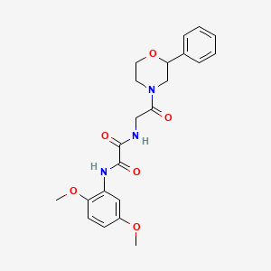 N1-(2,5-dimethoxyphenyl)-N2-(2-oxo-2-(2-phenylmorpholino)ethyl)oxalamide