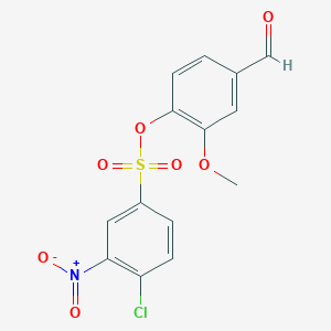 4-Formyl-2-methoxyphenyl 4-chloro-3-nitrobenzene-1-sulfonate