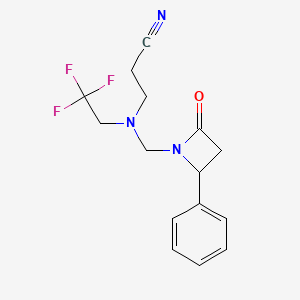 3-{[(2-Oxo-4-phenylazetidin-1-yl)methyl](2,2,2-trifluoroethyl)amino}propanenitrile