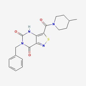 molecular formula C19H20N4O3S B2758550 6-benzyl-3-[(4-methylpiperidino)carbonyl]isothiazolo[4,3-d]pyrimidine-5,7(4H,6H)-dione CAS No. 1251624-21-1