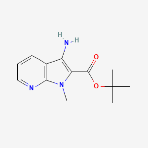 molecular formula C13H17N3O2 B2758563 Tert-butyl 3-amino-1-methylpyrrolo[2,3-b]pyridine-2-carboxylate CAS No. 2248321-69-7