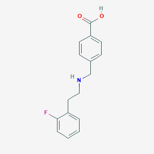 molecular formula C16H16FNO2 B275857 4-({[2-(2-Fluorophenyl)ethyl]amino}methyl)benzoic acid 