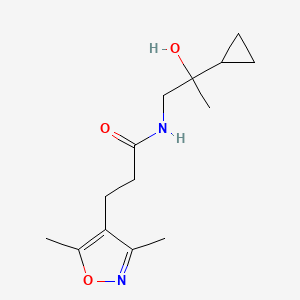 molecular formula C14H22N2O3 B2758570 N-(2-cyclopropyl-2-hydroxypropyl)-3-(3,5-dimethylisoxazol-4-yl)propanamide CAS No. 1795084-40-0