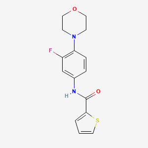 molecular formula C15H15FN2O2S B2758574 N-(3-fluoro-4-morpholinophenyl)-2-thiophenecarboxamide CAS No. 478079-71-9