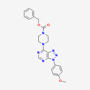 molecular formula C23H23N7O3 B2758576 苄基-4-(3-(4-甲氧基苯基)-3H-[1,2,3]三唑并[4,5-d]嘧啶-7-基)哌嗪-1-甲酸酯 CAS No. 920414-30-8