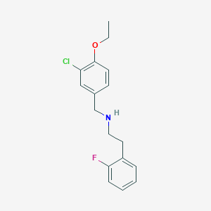 molecular formula C17H19ClFNO B275858 N-(3-chloro-4-ethoxybenzyl)-2-(2-fluorophenyl)ethanamine 