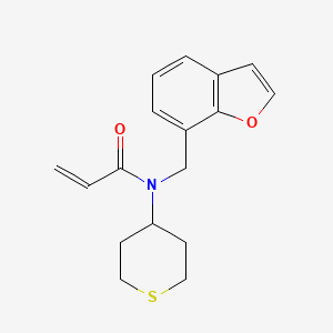 molecular formula C17H19NO2S B2758583 N-(1-Benzofuran-7-ylmethyl)-N-(thian-4-yl)prop-2-enamide CAS No. 2411290-84-9