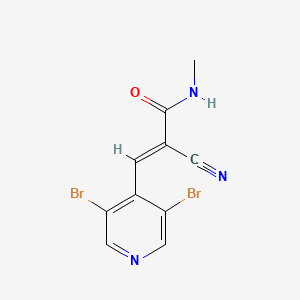 2-cyano-3-(3,5-dibromopyridin-4-yl)-N-methylprop-2-enamide