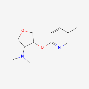 N,N-dimethyl-4-[(5-methylpyridin-2-yl)oxy]oxolan-3-amine