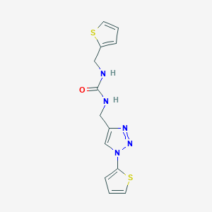 1-((1-(thiophen-2-yl)-1H-1,2,3-triazol-4-yl)methyl)-3-(thiophen-2-ylmethyl)urea