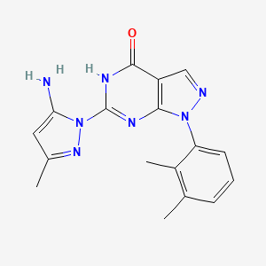6-(5-amino-3-methyl-1H-pyrazol-1-yl)-1-(2,3-dimethylphenyl)-1H-pyrazolo[3,4-d]pyrimidin-4(5H)-one