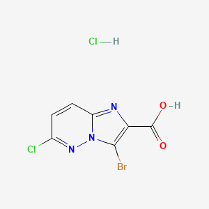 molecular formula C7H4BrCl2N3O2 B2758598 3-Bromo-6-chloroimidazo[1,2-b]pyridazine-2-carboxylic acid;hydrochloride CAS No. 2551114-60-2