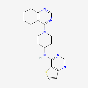 molecular formula C19H22N6S B2758599 1-(5,6,7,8-tetrahydroquinazolin-4-yl)-N-{thieno[3,2-d]pyrimidin-4-yl}piperidin-4-amine CAS No. 2097928-95-3