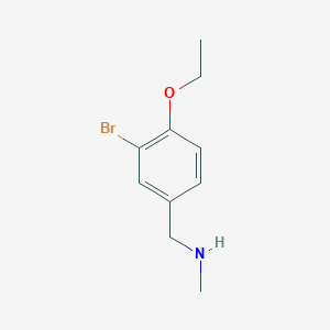 molecular formula C10H14BrNO B275860 1-(3-bromo-4-ethoxyphenyl)-N-methylmethanamine 