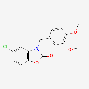 molecular formula C16H14ClNO4 B2758604 5-chloro-3-(3,4-dimethoxybenzyl)benzo[d]oxazol-2(3H)-one CAS No. 883279-86-5