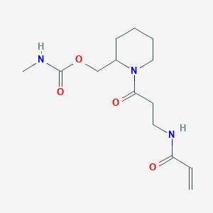 B2758606 [1-[3-(Prop-2-enoylamino)propanoyl]piperidin-2-yl]methyl N-methylcarbamate CAS No. 2361698-16-8