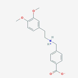 molecular formula C18H21NO4 B275861 4-[[2-(3,4-Dimethoxyphenyl)ethylazaniumyl]methyl]benzoate 