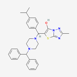 5-((4-Benzhydrylpiperazin-1-yl)(4-isopropylphenyl)methyl)-2-methylthiazolo[3,2-b][1,2,4]triazol-6-ol
