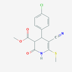 Methyl 4-(4-chlorophenyl)-5-cyano-6-(methylthio)-2-oxo-1,2,3,4-tetrahydropyridine-3-carboxylate