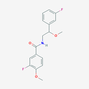 3-fluoro-N-(2-(3-fluorophenyl)-2-methoxyethyl)-4-methoxybenzamide