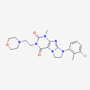 8-(3-chloro-2-methylphenyl)-1-methyl-3-(2-morpholinoethyl)-7,8-dihydro-1H-imidazo[2,1-f]purine-2,4(3H,6H)-dione