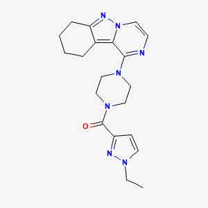 (1-ethyl-1H-pyrazol-3-yl)(4-(7,8,9,10-tetrahydropyrazino[1,2-b]indazol-1-yl)piperazin-1-yl)methanone