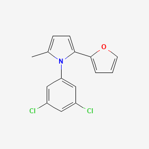molecular formula C15H11Cl2NO B2758624 1-(3,5-dichlorophenyl)-2-(2-furyl)-5-methyl-1H-pyrrole CAS No. 338963-34-1