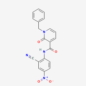 1-benzyl-N-(2-cyano-4-nitrophenyl)-2-oxo-1,2-dihydropyridine-3-carboxamide
