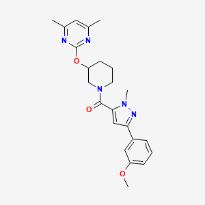 (3-((4,6-dimethylpyrimidin-2-yl)oxy)piperidin-1-yl)(3-(3-methoxyphenyl)-1-methyl-1H-pyrazol-5-yl)methanone