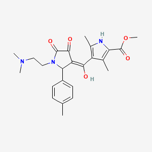 methyl 4-{1-[2-(dimethylamino)ethyl]-4-hydroxy-2-(4-methylphenyl)-5-oxo-2,5-dihydro-1H-pyrrole-3-carbonyl}-3,5-dimethyl-1H-pyrrole-2-carboxylate