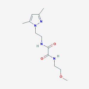 molecular formula C12H20N4O3 B2758635 N1-(2-(3,5-dimethyl-1H-pyrazol-1-yl)ethyl)-N2-(2-methoxyethyl)oxalamide CAS No. 1211198-59-2