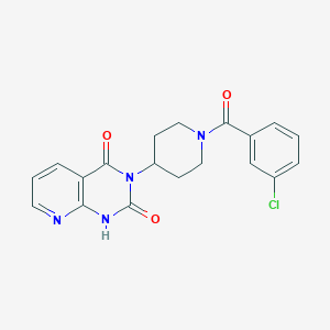 molecular formula C19H17ClN4O3 B2758636 3-(1-(3-氯苯甲酰)哌啶-4-基)吡啶并[2,3-d]嘧啶-2,4(1H,3H)-二酮 CAS No. 2034553-90-5