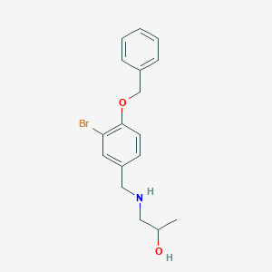 molecular formula C17H20BrNO2 B275864 1-{[4-(Benzyloxy)-3-bromobenzyl]amino}-2-propanol 