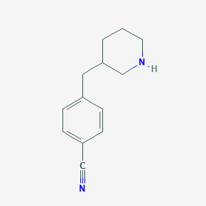 molecular formula C13H16N2 B2758643 3-(p-Cyanobenzyl)-piperidine CAS No. 1158746-94-1