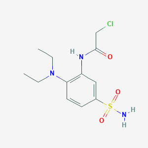 molecular formula C12H18ClN3O3S B2758647 N-[5-(aminosulfonyl)-2-(diethylamino)phenyl]-2-chloroacetamide CAS No. 923168-91-6