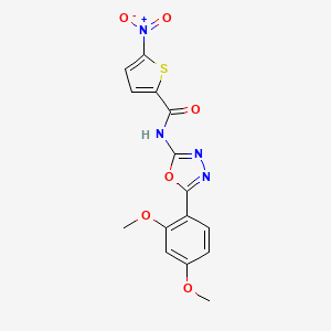 molecular formula C15H12N4O6S B2758648 N-[5-(2,4-dimethoxyphenyl)-1,3,4-oxadiazol-2-yl]-5-nitrothiophene-2-carboxamide CAS No. 941997-67-7