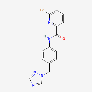 molecular formula C15H12BrN5O B2758652 6-bromo-N-{4-[(1H-1,2,4-triazol-1-yl)methyl]phenyl}pyridine-2-carboxamide CAS No. 1445587-41-6