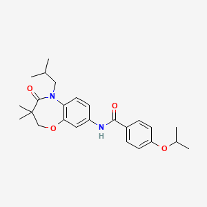N-(5-isobutyl-3,3-dimethyl-4-oxo-2,3,4,5-tetrahydrobenzo[b][1,4]oxazepin-8-yl)-4-isopropoxybenzamide