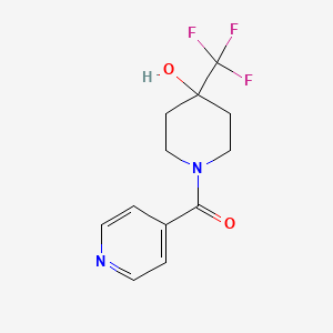 molecular formula C12H13F3N2O2 B2758671 (4-Hydroxy-4-(trifluoromethyl)piperidin-1-yl)(pyridin-4-yl)methanone CAS No. 2034573-68-5