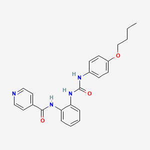 molecular formula C23H24N4O3 B2758672 N-(2-(3-(4-丁氧基苯基)脲基)苯基)异烟酰胺 CAS No. 1207029-18-2